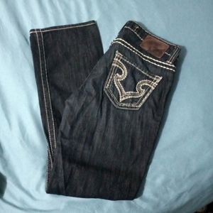 Big Star Maddie Mid Rise Straight Leg Dark Wash Jeans!